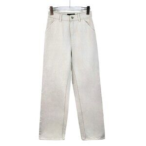 Loro Piana White Wide-Leg Cotton Denim Pants Size 38 S Made In Italy With Logo L